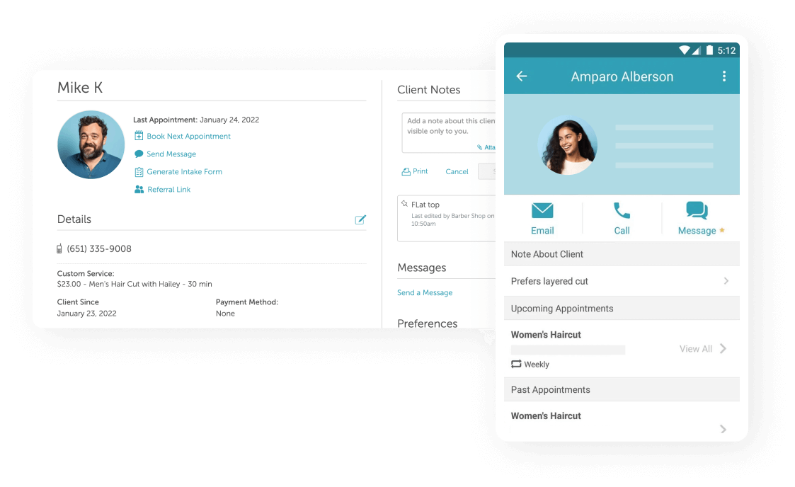 Client note UI