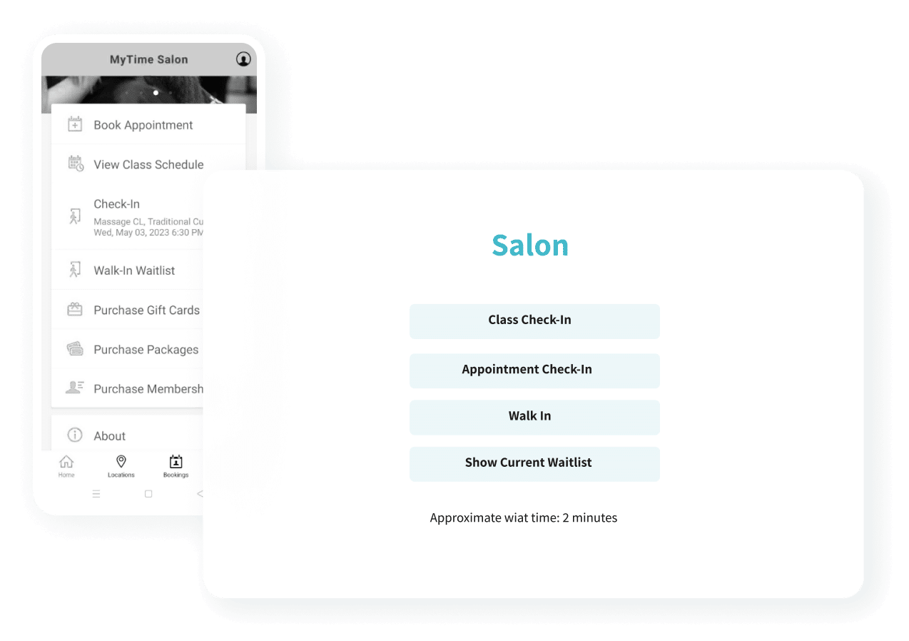 MyTime Salon check-in
