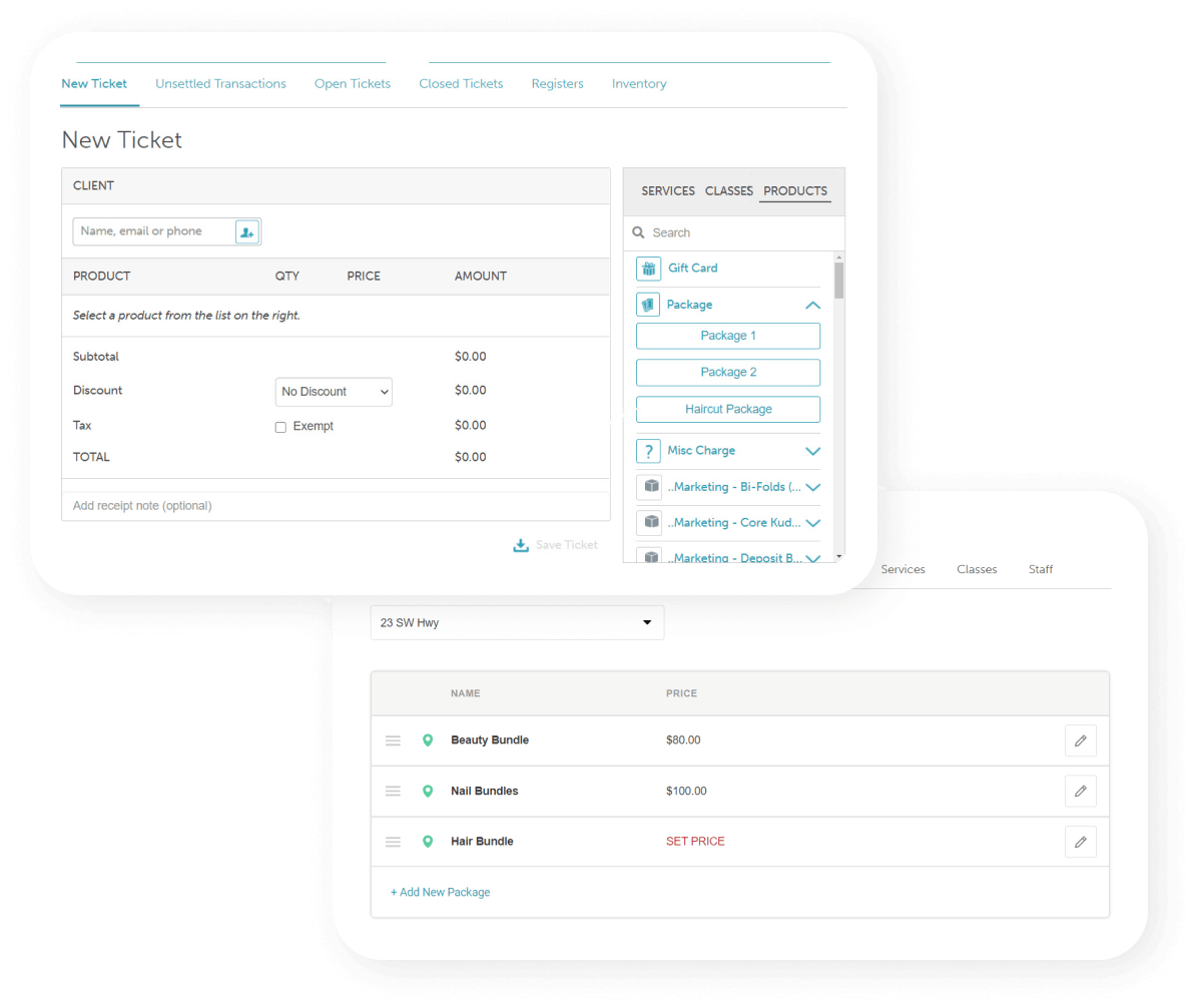 myTime software user interface showing the creation of a new ticket