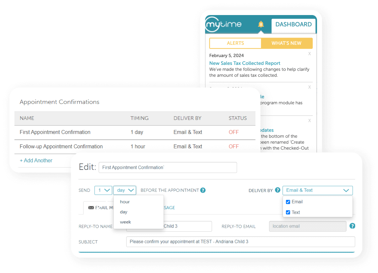 customize your appointment notifications