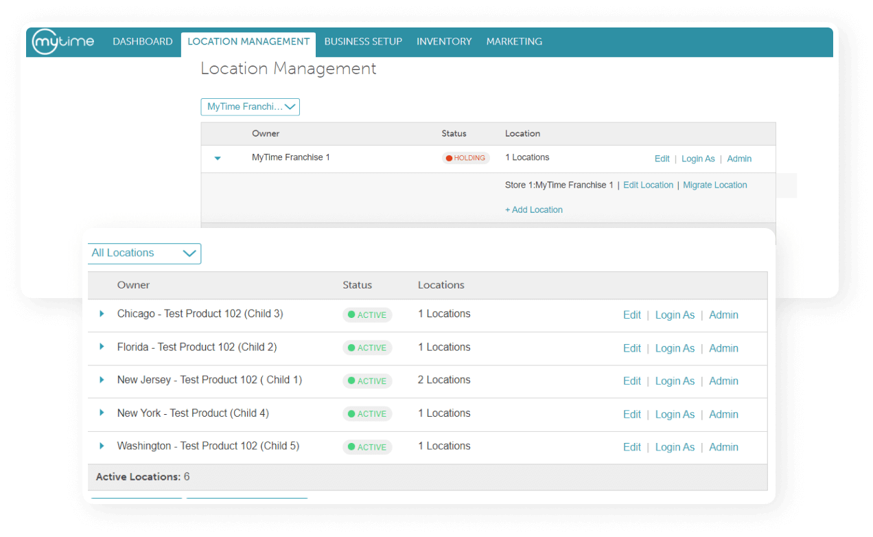 manage multiple locations