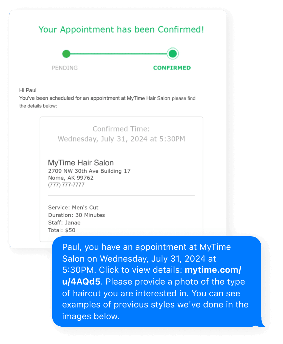 Confirmaciones por SMS con MyTime