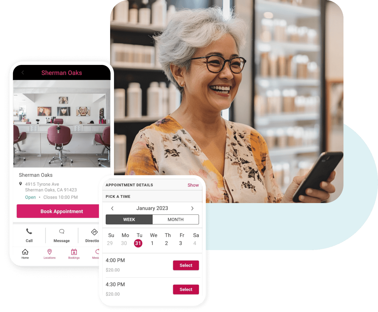 002 book appointments through branded guest app