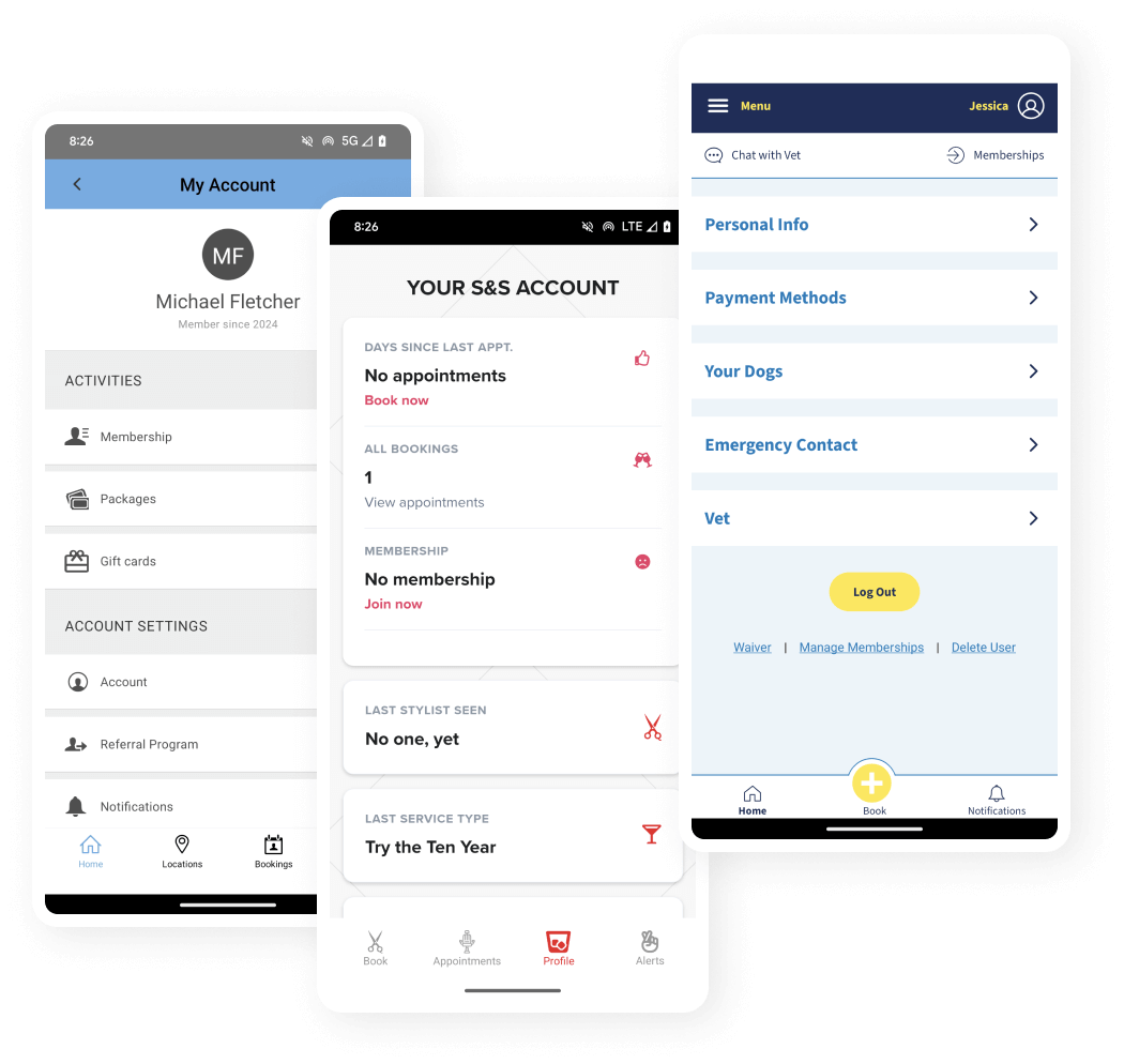 Customize your account through myTime's guest app