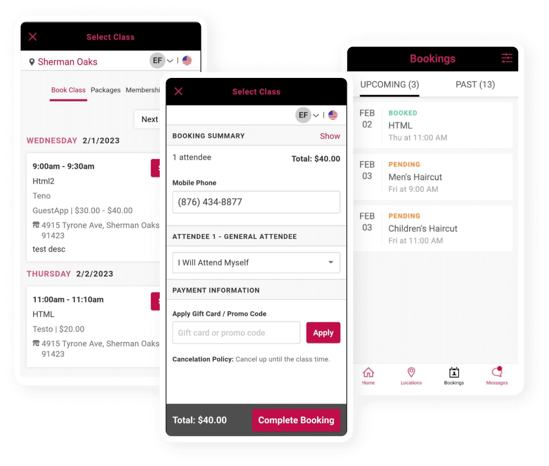 See booking details through guest app