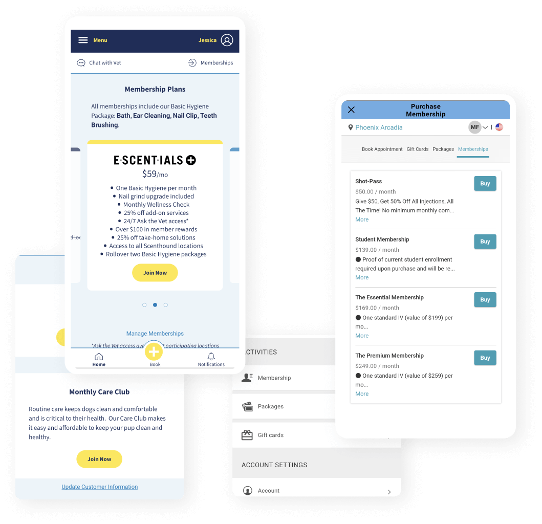 purchase a membership through myTIme's guest app