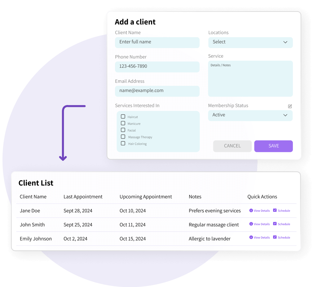 client-records-003 Create clients to add to the client list