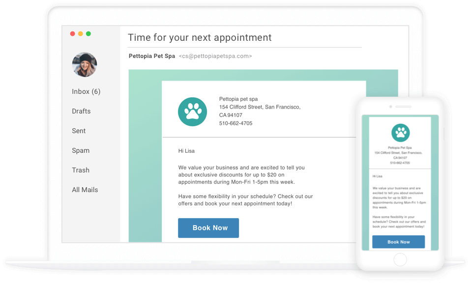 MyTime email reminder