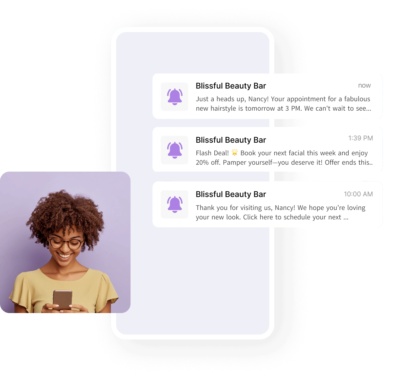 Applications mobiles pour salons de beauté avec notifications