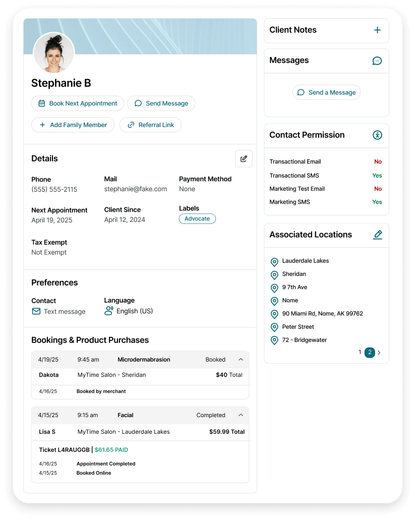 Group 1000013918 myTime's customer record interface