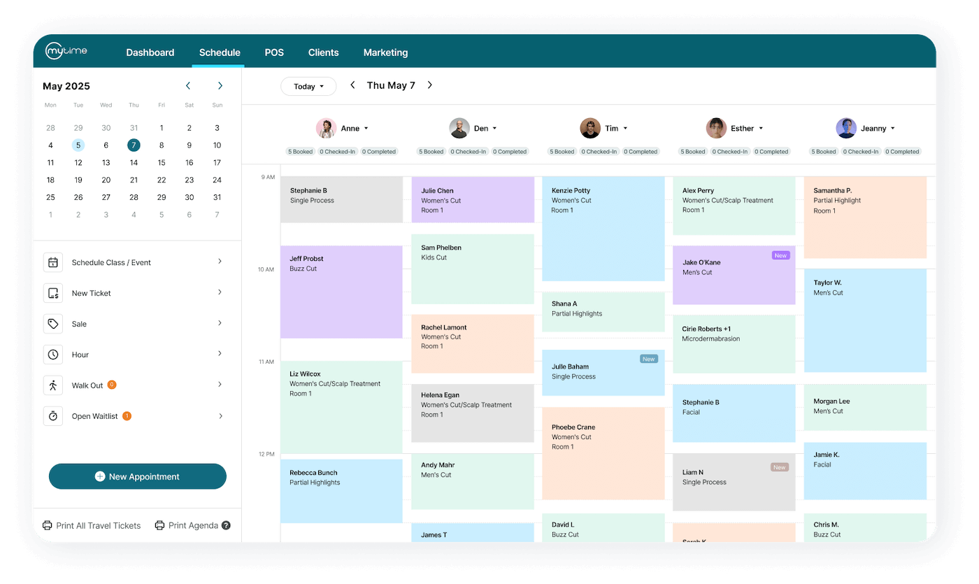MyTime-Home-Scheduling scheduling user interface