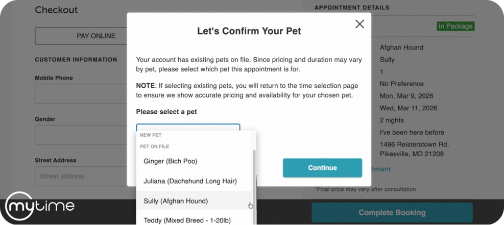 Pet Confirmation