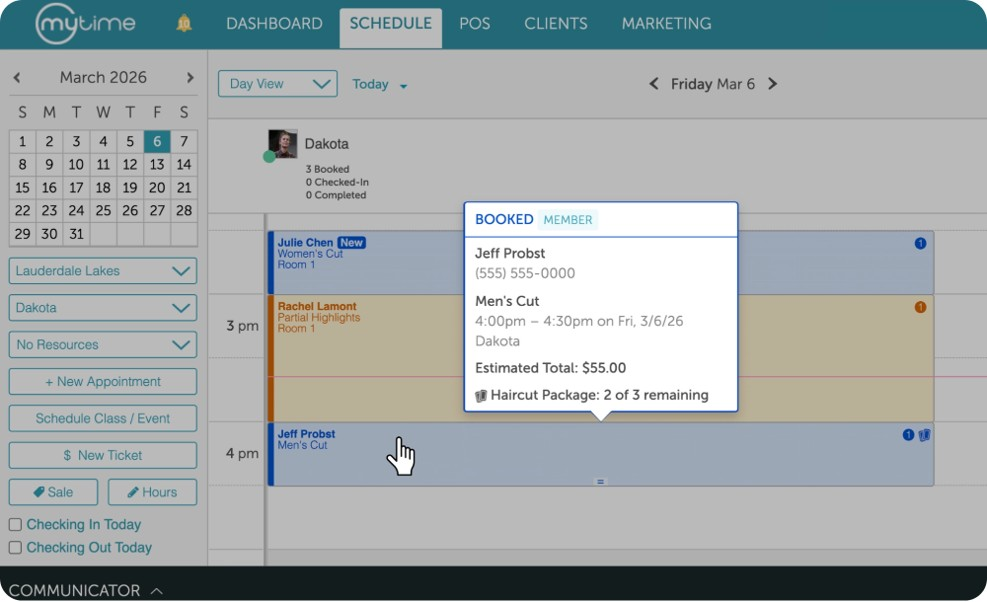 Client Context Box in MyTime