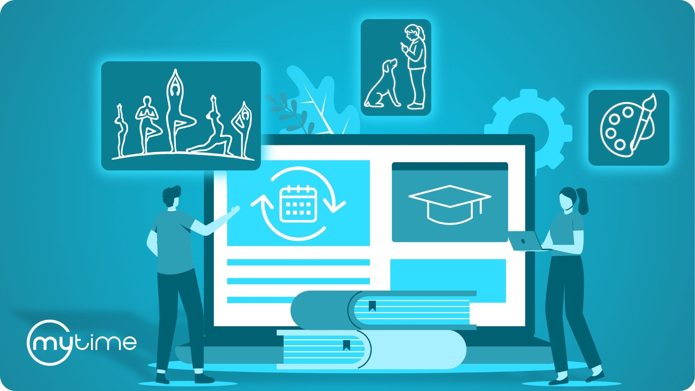 MyTime course management software for scheduling classes, workshops, pet training, and wellness programs